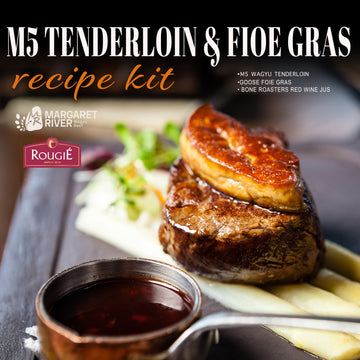 M4-5 Wagyu Tenderloin Steaks 1kg + Foie Gras + Red Wine Jus