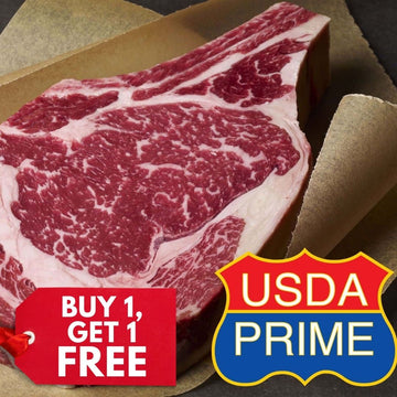 ME12 - Chilled USDA Prime Bone-in Ribeye Steaks 1.2kg - Buy 1 Get 1 Free