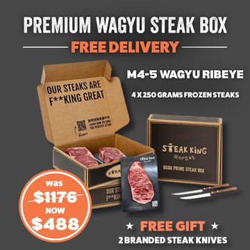 60% - Frozen Wagyu M4-5 Ribeye  1kg (+FREE Steak Knives)