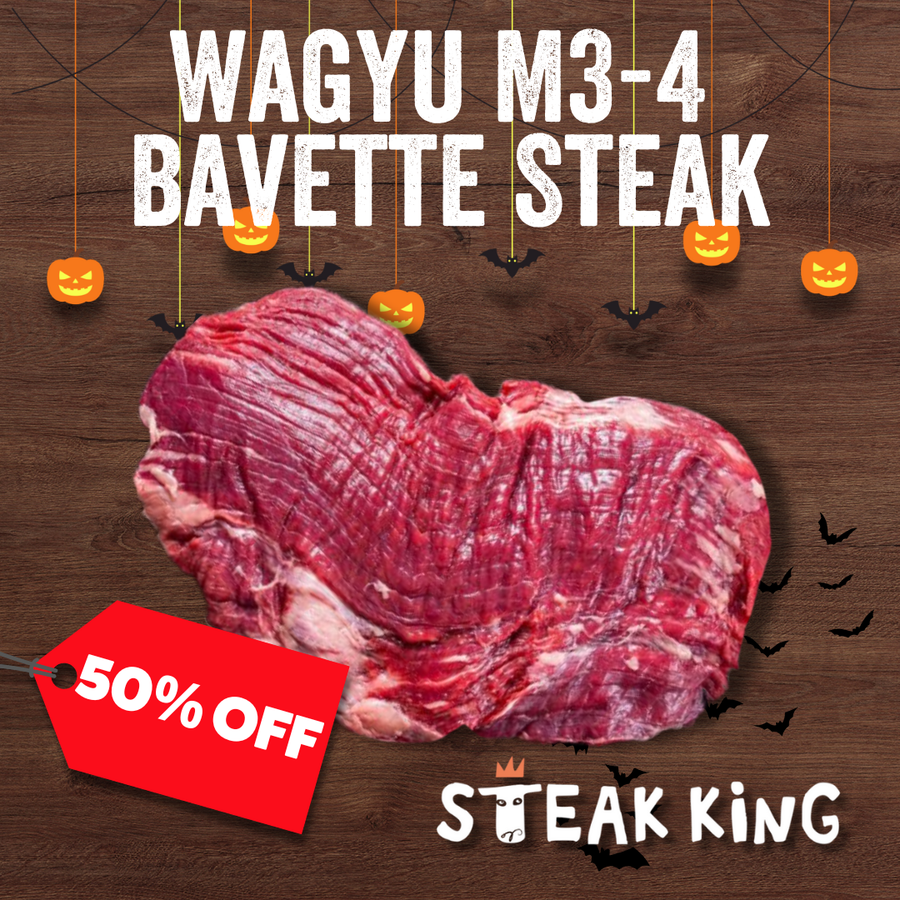 50% Off - Chilled Wagyu M3-4 Bavette Steak (2Kg)