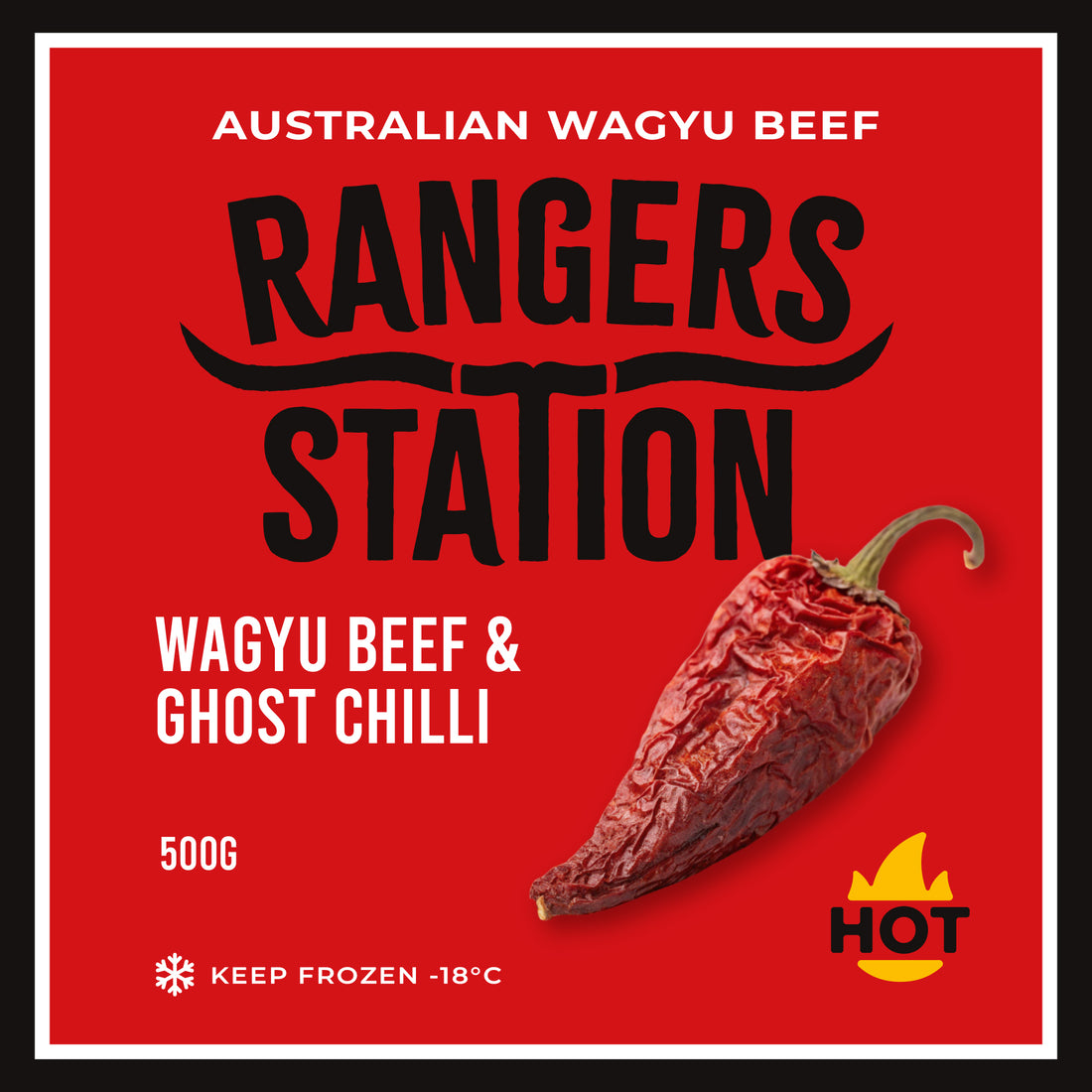 Rangers Station Wagyu Beef & Ghost Chilli  Sausages 500g