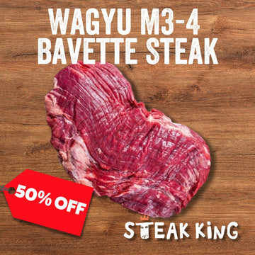 50% Off - Chilled Wagyu M3-4 Bavette Steak (2Kg)