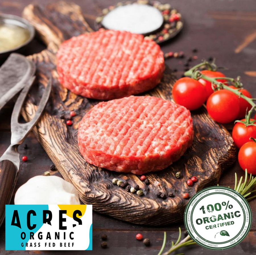 Frozen Organic Grass Fed Angus Burgers 4 x 150g