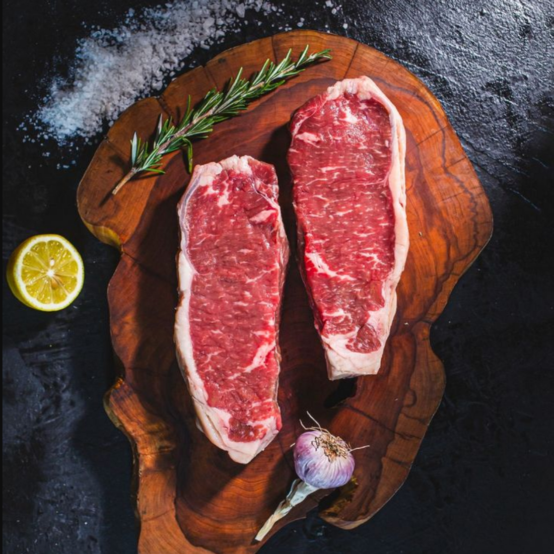 Chilled Organic Grass Fed Angus Striploin 1kg