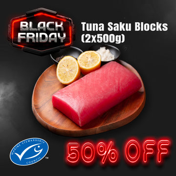 BF24 - Frozen Yellow Fin Tuna Saku Block 500g x 2 - BF24