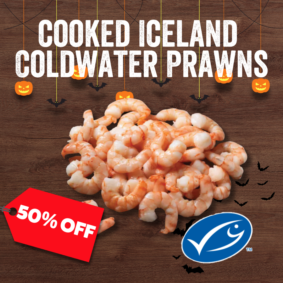 50% Off - Frozen Cooked and Peeled Iceland Coldwater Prawns - 2kg