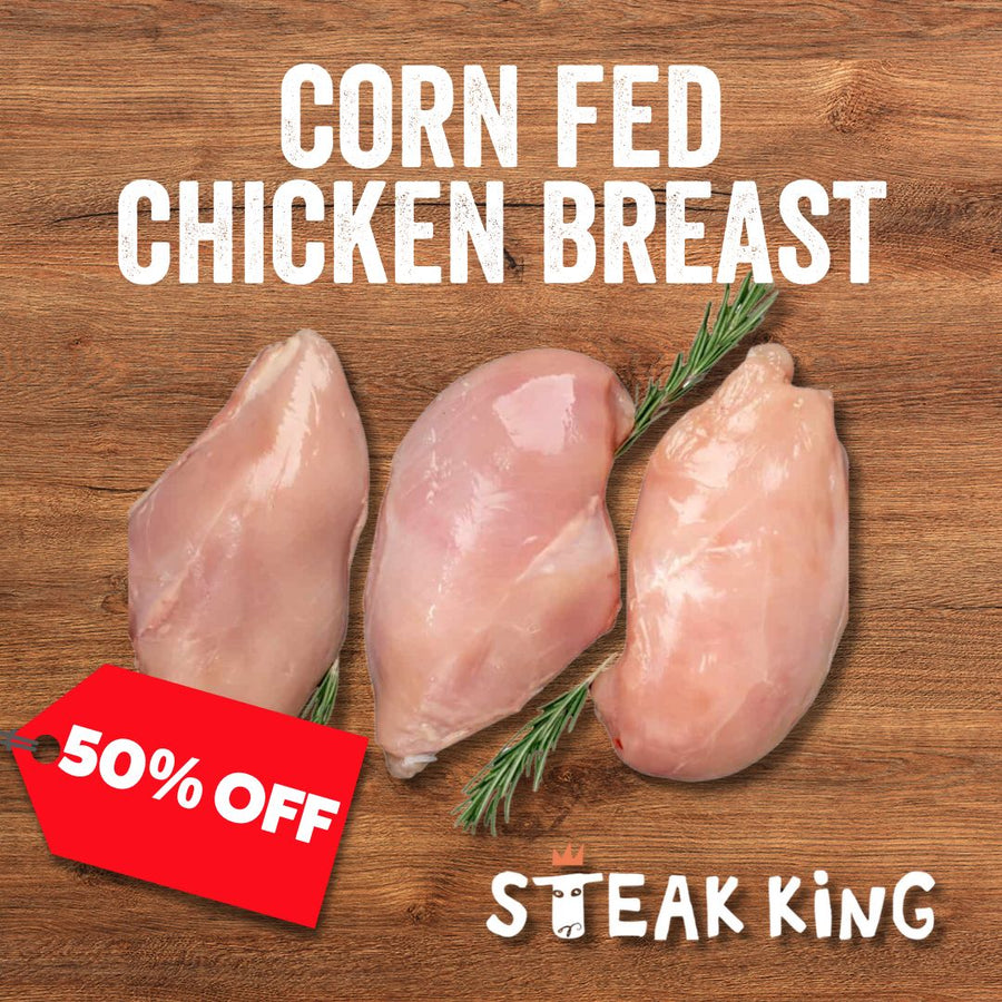 50% Off - Frozen Corn-Fed Yellow Chicken Breast (2 x 250g)
