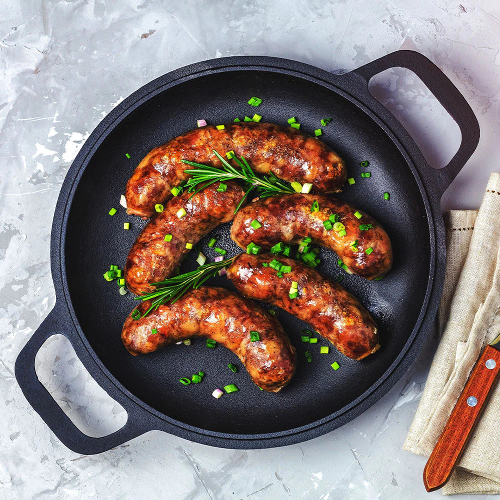 Frozen Wagyu Beef, Mozzarella, Sun-Dried Tomatoes, Basil and Red Wine Sausages 500g