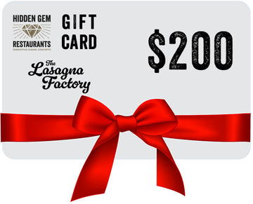Lasagna Factory Gift Card (200HK, 500HK or 1000HK)