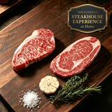 Steakhouse Duo - M9+ Wagyu Ribeye Steak 500g & 1 × M9+ Wagyu Striploin Steak 500g