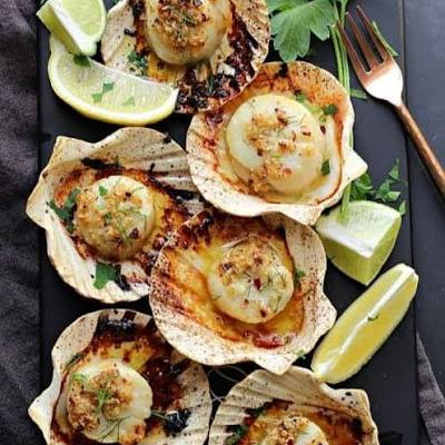 Frozen Shark Bay Wild Catch Half Shell Scallops - 20pcs/500g
