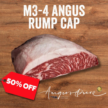 50% Off - Chilled Black Angus M3-4 Rump Cap - Picanha (2Kg)
