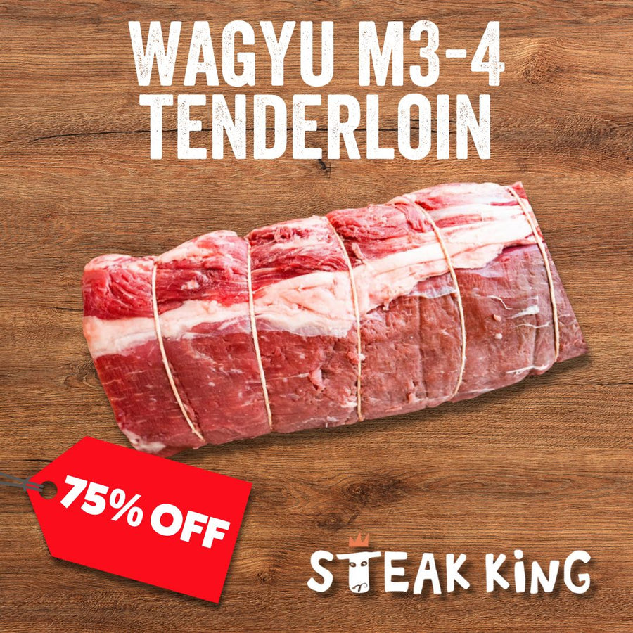 75% Off - Chilled Wagyu M3-4 Whole Tenderloin 3Kg