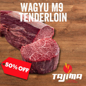 50% Off - Chilled Wagyu M9 Tenderloin (2.6-3Kg)