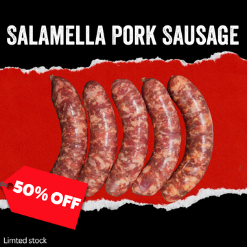 50% off - Frozen Salamella Pork Sausage 1kg pack