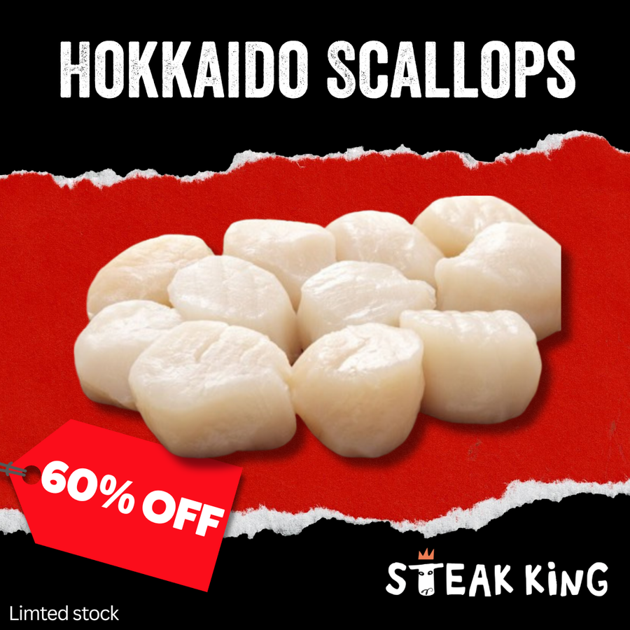 60% off - Frozen Sashmimi grade Hokkaido Scallops - 1 Kg Box