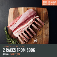 Chilled Thomas Foods Signature Bone-In Frenched Lamb Rack Cap Off - 1.8kg (2 x 900g)