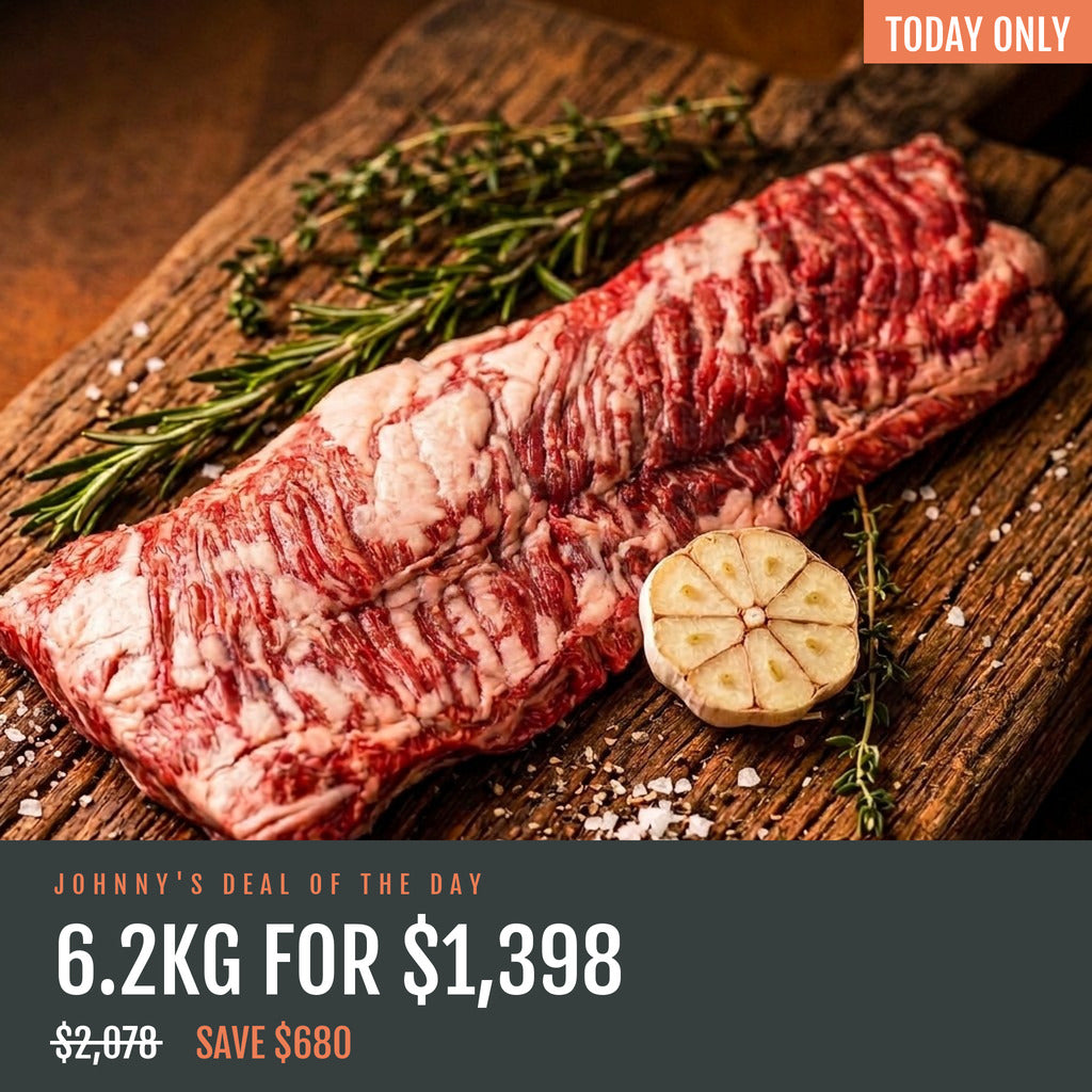 Chilled Tajima MS 6-7 Wagyu Skirt Steak 6.2kg (2 x 3.1kg)