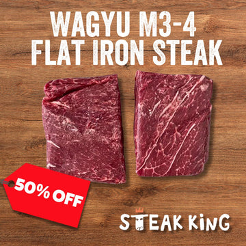 50% Off - Frozen Wagyu M3-4 Flat Iron Steak (1Kg)