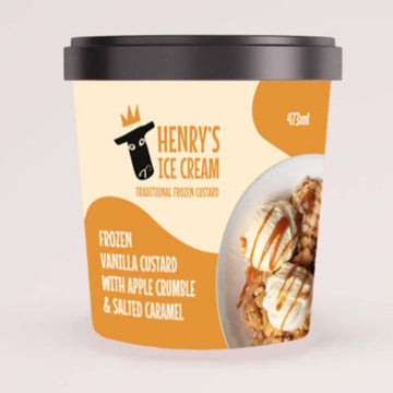 Henry's Frozen Custard with Apple Crumble & Salted Caramel - 1 pint
