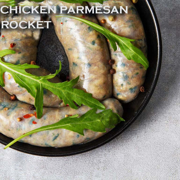 Free range chicken, parmesan & rocket sausages