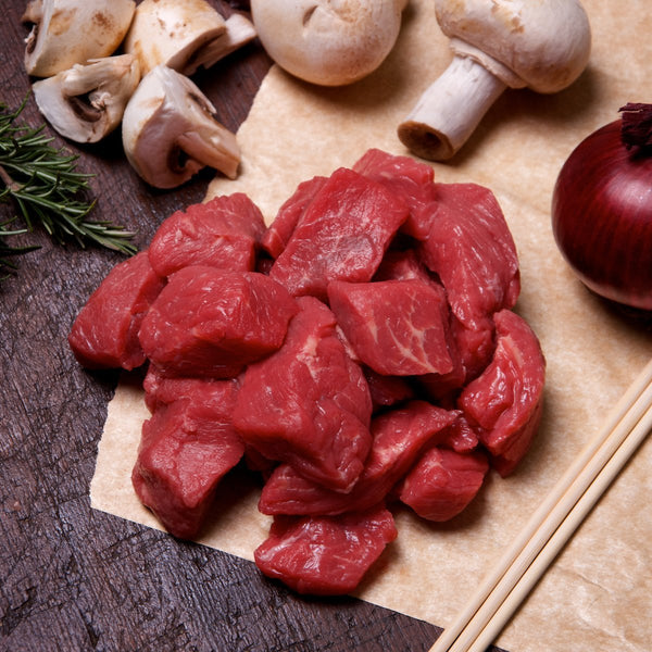 Frozen Black Angus Diced Beef 1kg
