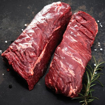 Chilled Black Angus Hanger Steak 4x250 gram trimmed steaks