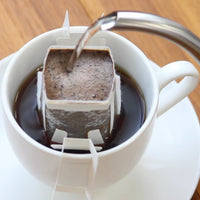 A pack of 5 'specialty coffee' 12-gram drip bags (by Dr. Sutton's Coffee)